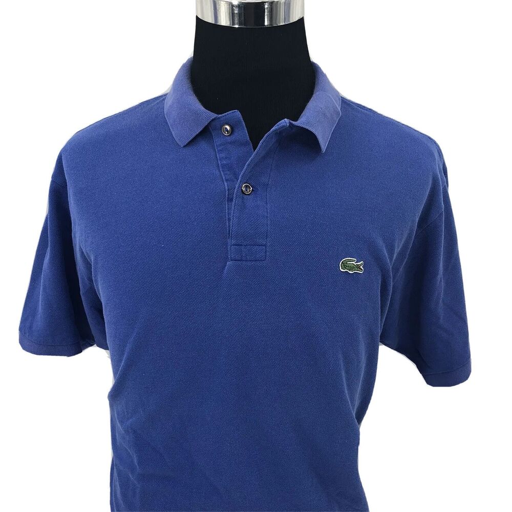 Lacoste Classic Fit Blue Short Sleeve Polo Shirt FR 8 US 3XL